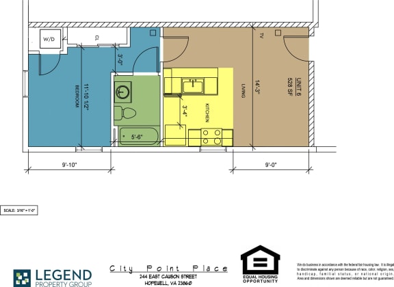 Floor Plan  Floorplan City Point Place Unit 6