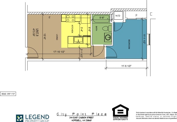 Floor Plan  Floorplan City Point Place Unit 9
