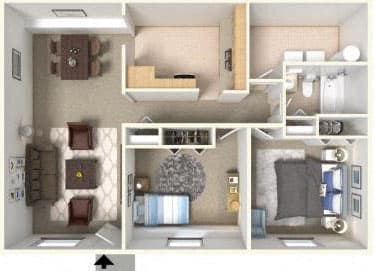 Floor Plan  2 BED