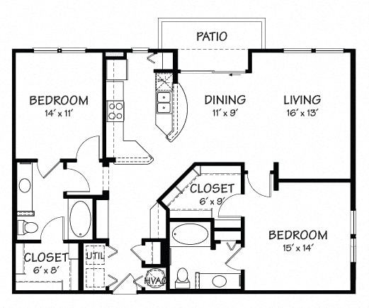Floor Plan  Two D with Sunroom Floor Plan| 1,202 sq.ft. | The Reserve on Cave Creek
