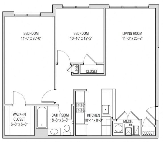 Floor Plan  2 Bedroom