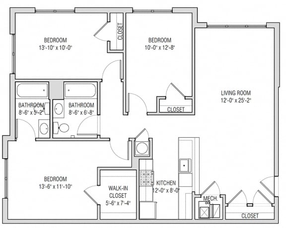 Floor Plan  3 Bedroom