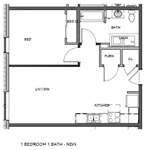 Floor Plan  One Bedroom