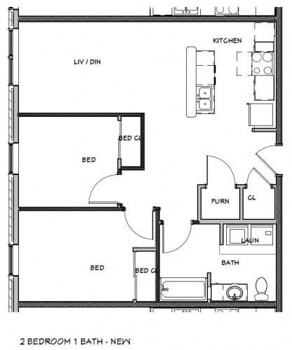 Floor Plan  Two Bedroom