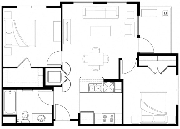 Floor Plan  2x1 Floor Plan at VINTAGE AT THE CROSSING, Reno Nevada