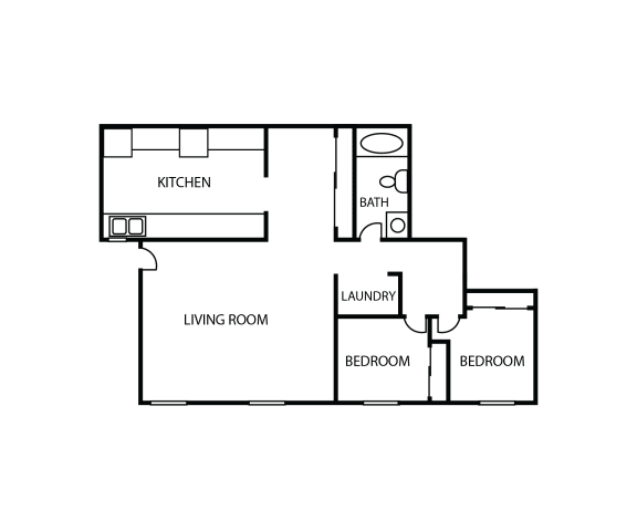 Floor Plan  Two Bedroom