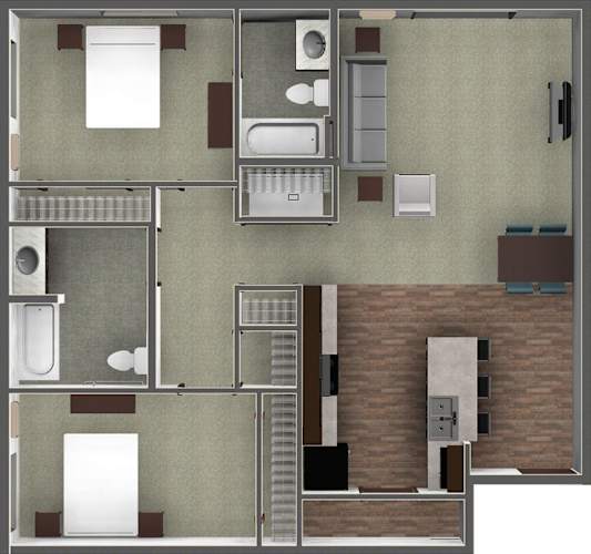 Floor Plan  Large 2 bedroom