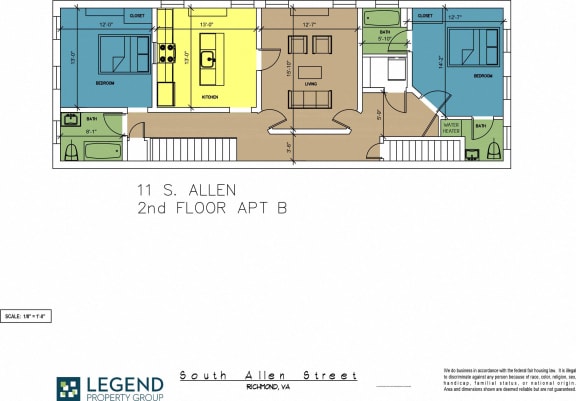 Floor Plan  The Row at Cary Place - 11 S. Allen Avenue Upper Unit