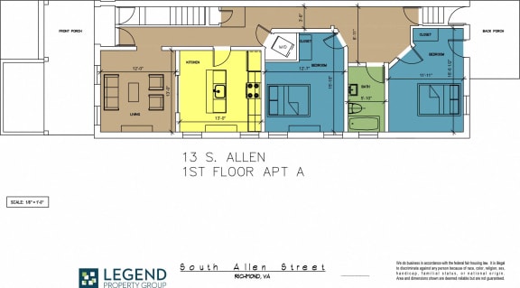 Floor Plan  The Row at Cary Place - 13 S. Allen Ave. Lower Unit