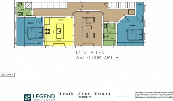 Floor Plan  The Row at Cary Place - 13 S. Allen Ave. Upper Unit