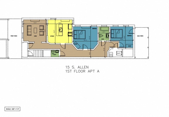 Floor Plan  The Row at Cary Place - 15 S. Allen Ave. Upper Unit