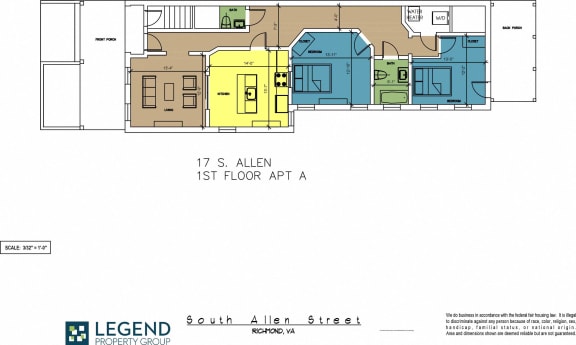 Floor Plan  The Row at Cary Place - 17 S. Allen Ave. Lower Unit