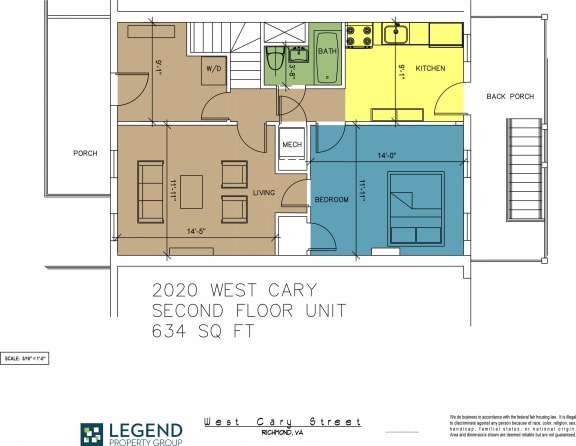 Floor Plan  The Row at Cary Place Floorplan