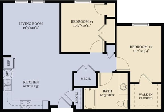 Floor Plan  2 Bedroom