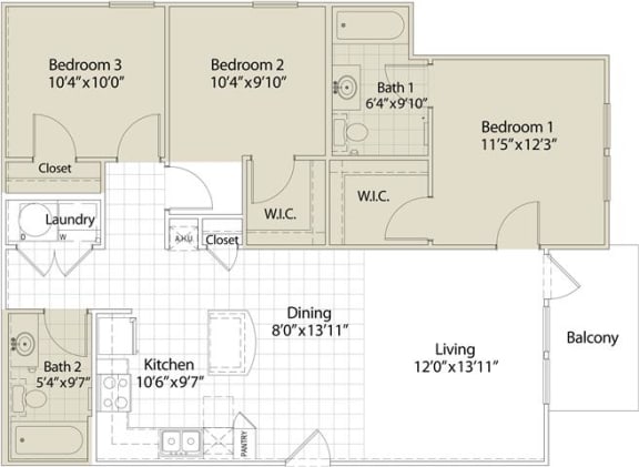 Floor Plan  3 Bedroom