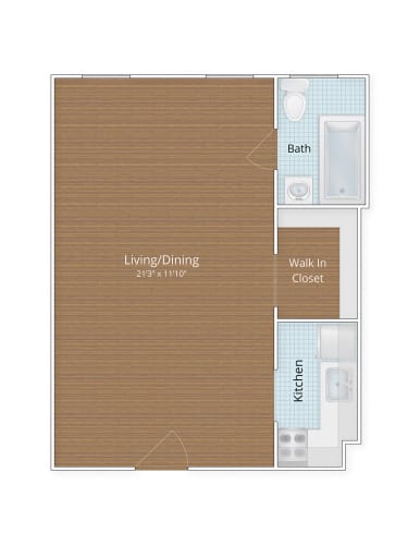 Floor Plan  studio floor plan at Highview and Castle Manor, Washington