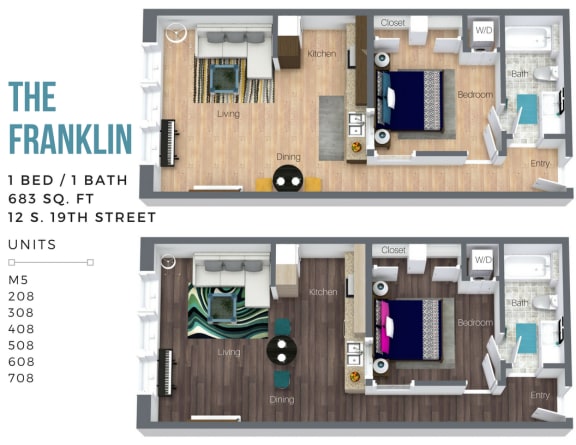 Floor Plan  The Franklin (Overview-City Side)