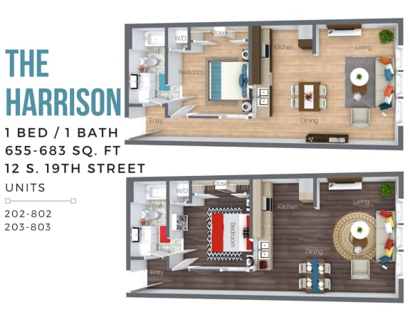 Floor Plan  The Harrison (Overview-City Side)