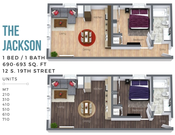 Floor Plan  The Jackson (Overview-City Side)