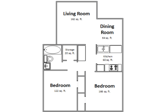 Floor Plan  2 Bedroom