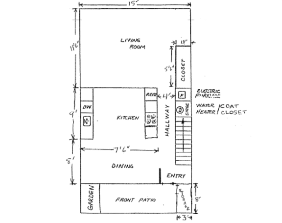 Floor Plan  2 Bedroom 1st Floor