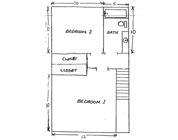 Floor Plan  2 Bedroom 2nd Floor