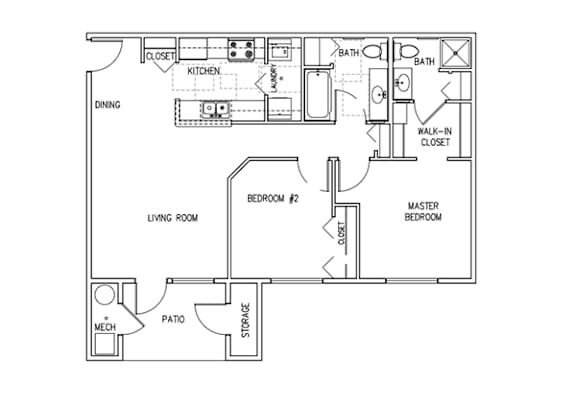 Floor Plan  2 Bedroom