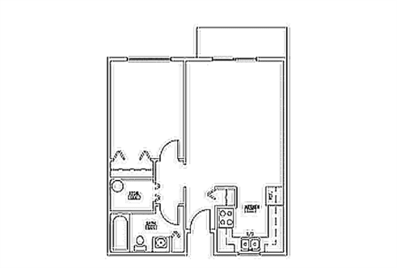Floor Plan  1 Bedroom