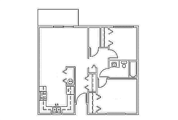 Floor Plan  2 Bedroom