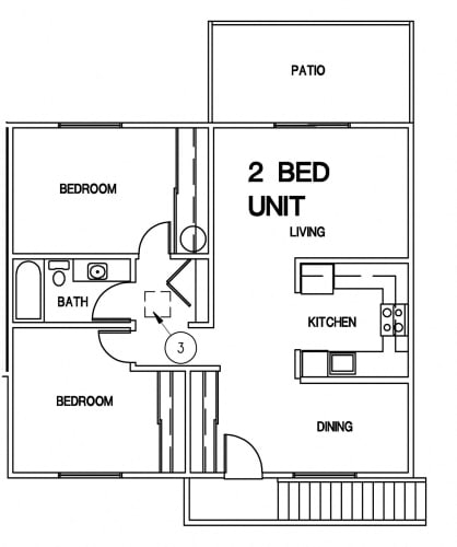 Floor Plan  2 Bedroom Flat