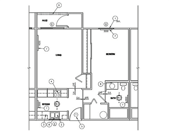 Floor Plan  1 Bedroom