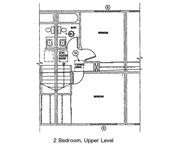 Floor Plan  2 Bedroom Upper level