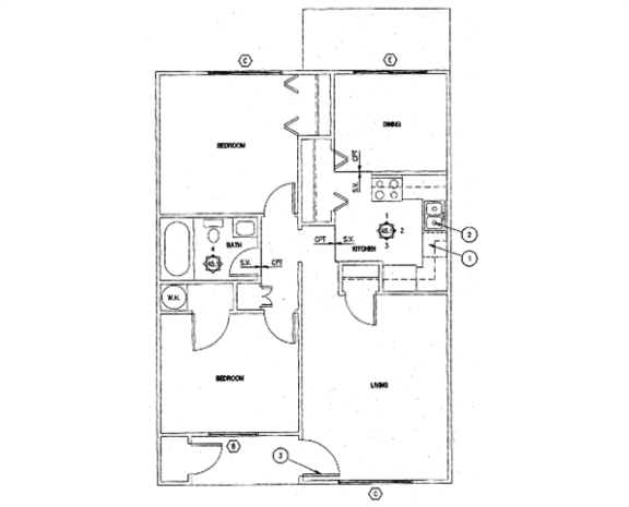 Floor Plan  2 Bedroom