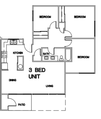 Floor Plan  Three Bedroom