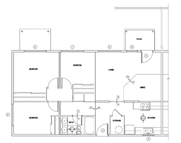 Floor Plan  3 bedroom units