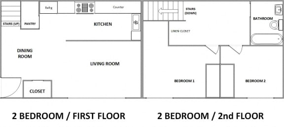 Floor Plan  Two Bedroom