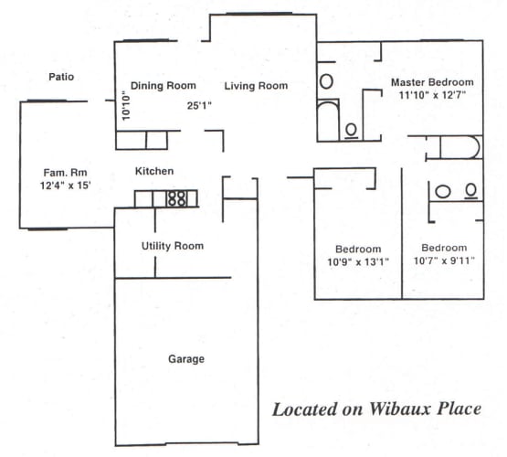 Floor Plan  Three Bedroom - Wibaux Place