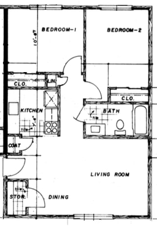 Floor Plan  Two Bedroom