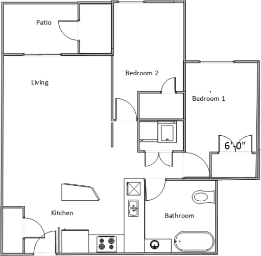 Floor Plan  Two Bedroom