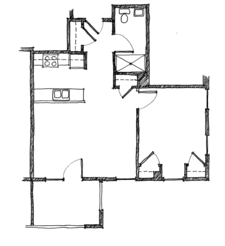 Floor Plan  One Bedroom