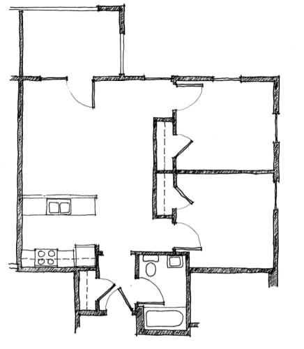 Floor Plan  Two Bedroom