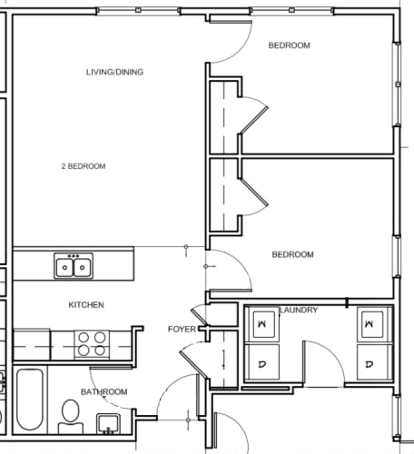 Floor Plan  Two Bedroom