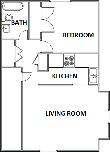 Floor Plan  One Bedroom