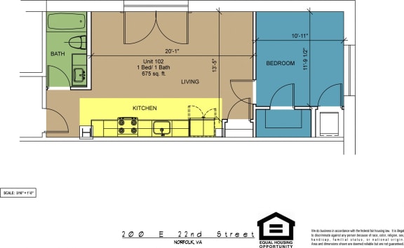 Floor Plan  The Brightleaf Building 102