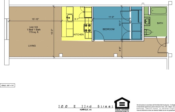 Floor Plan  The Brightleaf Building 103