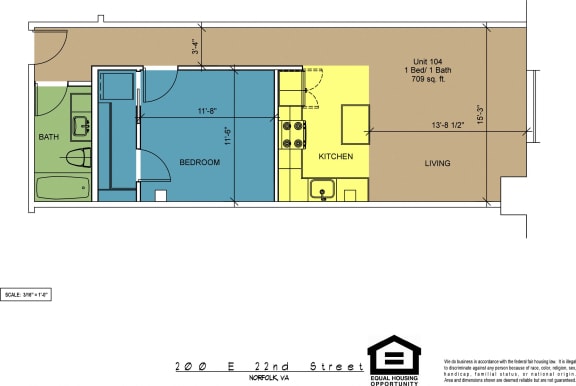 Floor Plan  The Brightleaf Building 104