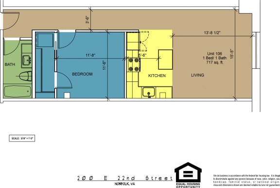 Floor Plan  The Brightleaf Building 106
