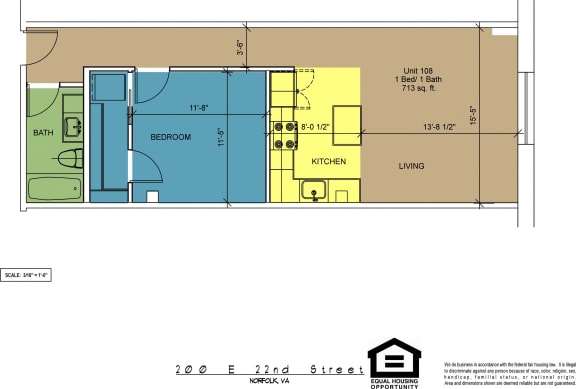 Floor Plan  The Brightleaf Building 108