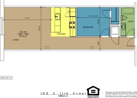 Floor Plan  The Brightleaf Building 109
