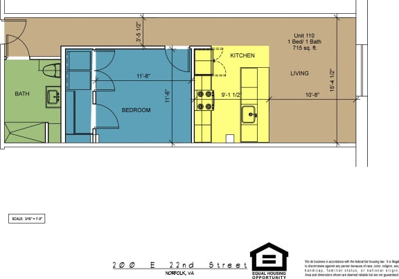 Floor Plan  The Brightleaf Building 110